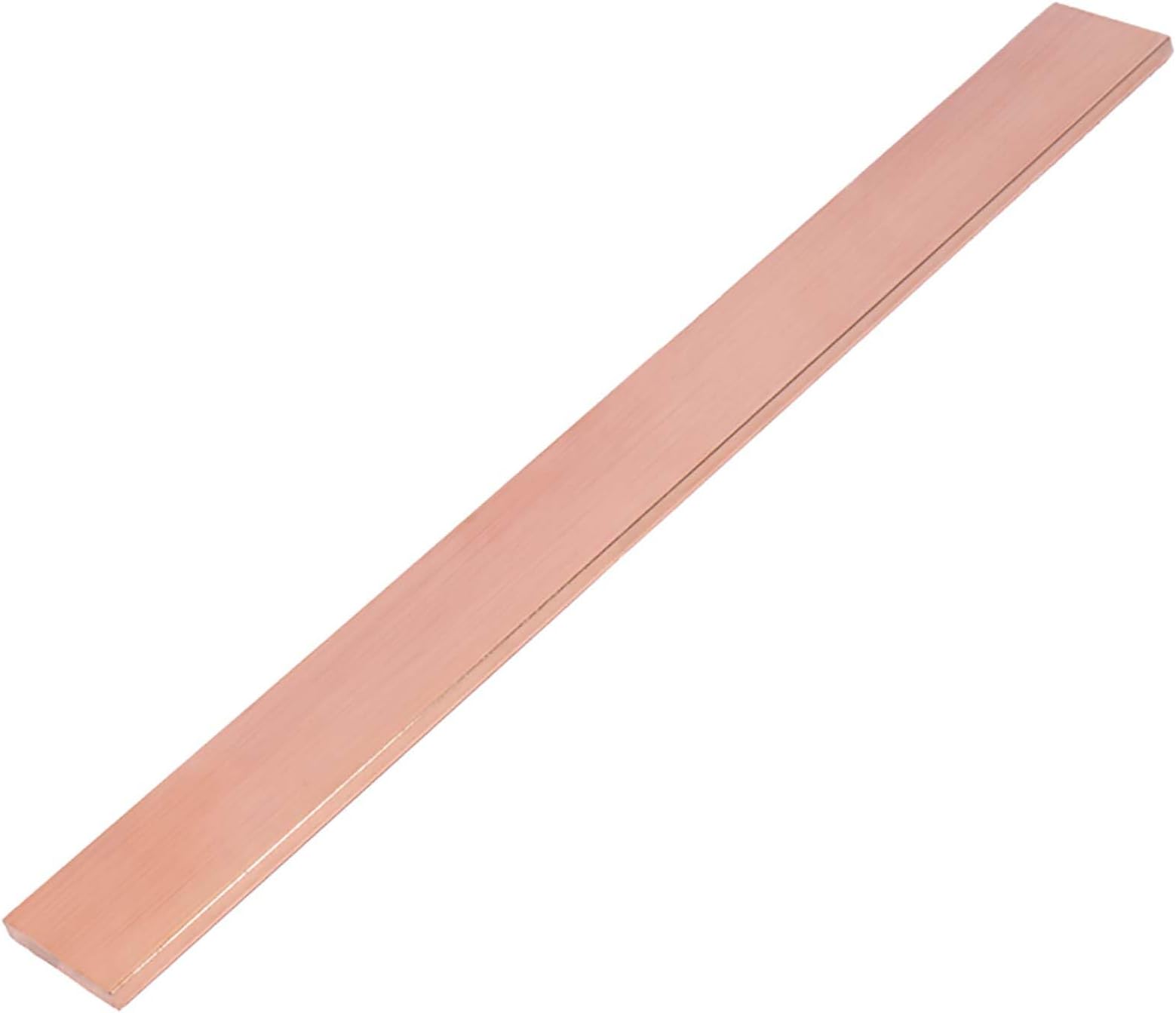 Copper Flat Bar 99.9% T2 Copper Plate Solid Metal Strip Length 500mm for Electrical, Plating Craft Conductive Projects,0.1x5mm
