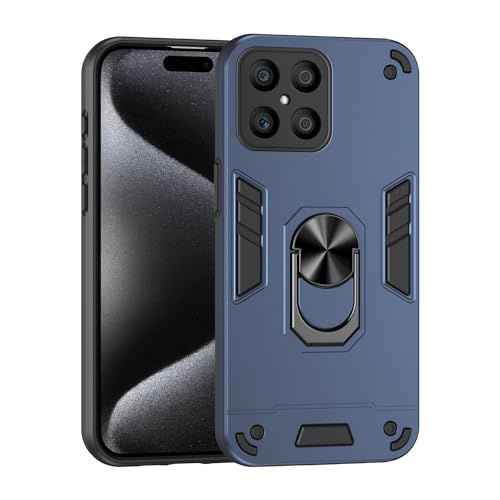 Coque Honor X8 4G antichoc avec béquille protection intégrale PC bleu