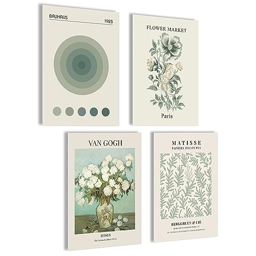 MONOKO Matisse Poster Set - 6x A4 Wandbilder Für Wohnzimmer & Schlafzimmer