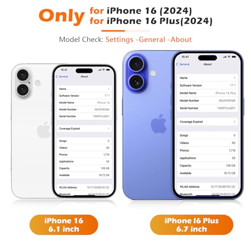 imluckies Protection Objectif Caméra pour iPhone 16 - iPhone 16 Plus, [AR+AF] Verre Trempé HD Clair, 9H Métal Caméra Arrière Protecteur, Anti-Rayures Anneau de Lentille - Bleu – vue 7