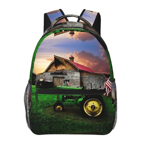 Sac à dos de voyage léger en toile imprimée vintage pour homme et femme urbain