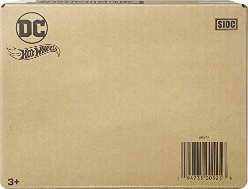 Hot Wheels Dc Toy Character Car 5-Pack In 1:64 Scale: Superman, Batman, Wonder Woman, The Joker Gt & Harley Quinn #TOP1