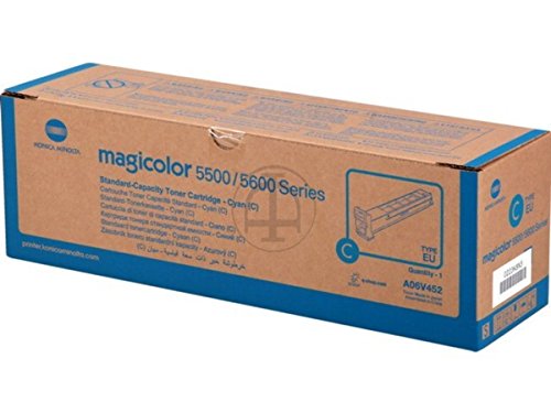 Toner cyan Konica Minolta Magicolor 5550 A06 V452 pour impression laser de 6000 pages