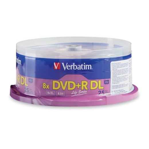 Verbatim DVD+R DL Double Layer 8.5GB 8X LifeSeries - 25pk Spindle 71122