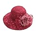 Produktbild TWIFER Sommer Hut Schirmmützen Damen Sommerhut Elegante Sonnenhüte Blumen Hut für Britische Kirche Hochzeit Vintage Party Urlaub