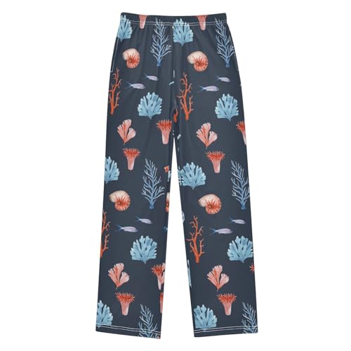 ZZKKO Underwater Watercolor Sea Life Boys Pants for Kids Jogger Pants with Pockets S-XL
