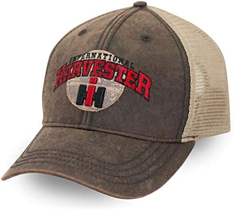 International Harvester Mens Adjustable Snapback Trucker Hat Vintage Distressed Baseball Cap with Embroidered Logo Durable, Comfortable, Officially Licensed