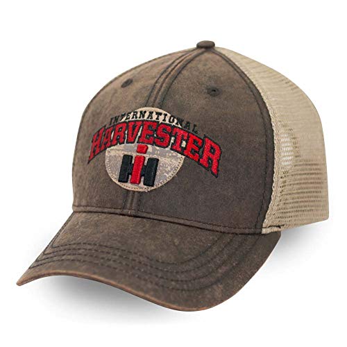 International Harvester Men’s Adjustable Snapback Trucker Hat – Vintage Distressed Baseball Cap with Embroidered Logo – Durable, Comfortable, Officially Licensed