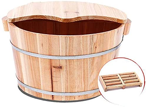 Baño de pies de madera de 21 cm para spa y masaje
