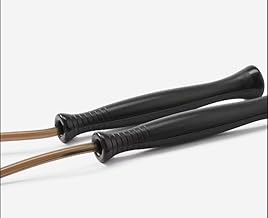 حبل قفز احترافي بيد مريحة، وطول قابل للتعديل للتدريب السريع، أسود