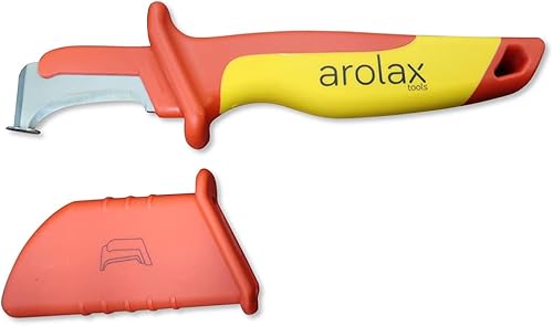 Arolax Cuchillo de pelar con funda de cable, con mango aislado