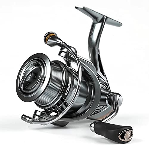 JKCKHA Angelrolle - 5.2:1 High Speed Spinning Reel, Premium Drag System mit 15.4 LB Max Drag, 8+1BB, leichte Ultra Smooth Spinning Reels für Süß- und Salzwasserfischen,1000 Cover