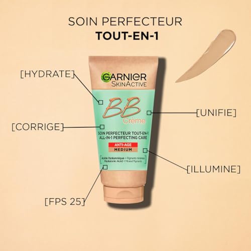 Bb Crème Soin Perfecteur Anti âge Tout en 1 Médium Garnier Le Tube De 50ml - vue 6