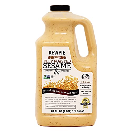 [KEWPIE] Deep Roasted Sesame Dressing, Dressing of the Year Winner, Best Asian Dressing and Marinade (64oz)