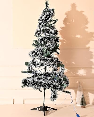 Image of Pack of 2 Snow Garland for Christmas Tree Decoration Ornaments Tinsel Snow Garlands for Xmas Home - Christmas Decorations Items Home Office Railing Decoc - (6 Ft Length) | PoPo Toys 