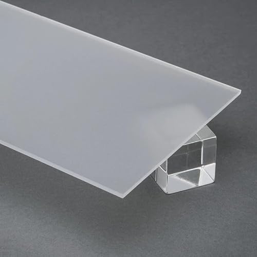 Lastra acrilica trasparente opaca singola, lastra di vetro fuso opaco satinato for artigianato, cartello, esposizione fai da te(6mm Thickness,300x300mm)