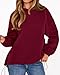 KIRUNDO Hoodies For Women 2025 Fall Fashion Hooded Oversized Sweatshirt Long Sleeve Fleece Pullover Trendy Winter Clothes(Burgundy, Medium)