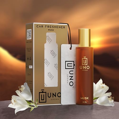Image of Active Fresh and Musk Car Perfume - Alcohol-Free, Long-Lasting Car Fragrance, Removes Odours, Toxin-Free & Easy to Use Hanging Card, No-Gas Car Perfume with 200+ Sprays, Lasts up to 90 days (30mlx2)