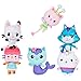 Gabby's Dollhouse, Purr-ific Plush Toys 2-Pack with Cakey Cat and Mercat, Kids Toys for Ages 3 and up