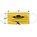 Popfunk Alien Abduction Hazard Warning Sign 1-Ply Reusable Face Mask Covering with Adjustable Nose Wire, Unisex