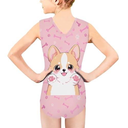 Image of Swimsuits for Girls 3-14 Summer Kids Bathing Suits Gymnastics Leotards One Piece Swimwear