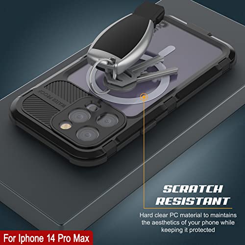 Punkcase For Iphone 14 Pro Max Waterproof Aluminum Case [Metal Extreme 2.0 Series] Ip68 Rugged Bumper Cover W/Buillt In Screen Protector | Ultimate Protection For Iphone 14 Pro Max (6.7") [Black] #TOP7