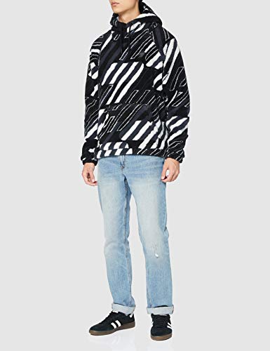 Superdry Sportstyle Blk AOP Sherpa Hood Felpa da
