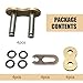 520HV 520 Chain Master Link, Heavy Duty Rust-proof Oil Sealed Chain with Sealing Ring, Metal Forged Shock Absorbing Connecting Links with Special Pin Hole, for Most Motorcycle Dirt Bikes (Gold)