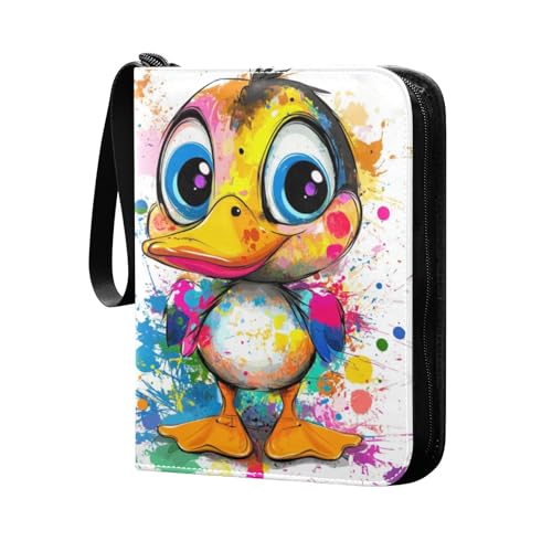 Soporte para tarjetas de béisbol con fundas extraíbles de doble cara para niños y niñas, juguetes de regalo, bonito pato Cayuga
