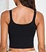 Suekaphin Nursing Bra Longline Tank Top Crop,Supportive Workout Sport Maternity Bra,Wide Straps Sewn Cups Pullover for Breastfeeding,Balck,XXLarge Black