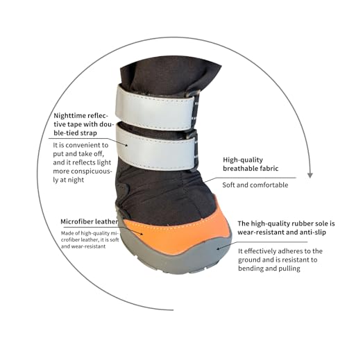 Bottes pour chien avec bretelles anti-perte pour protéger les petits chiens du froid - 8