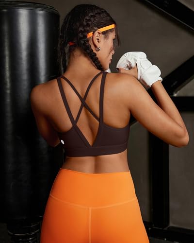 Image of RUNNING GIRL High Impact Sports Bras for Women, High Support Running Sports Bra Moulded Cup Strappy Sports Bras