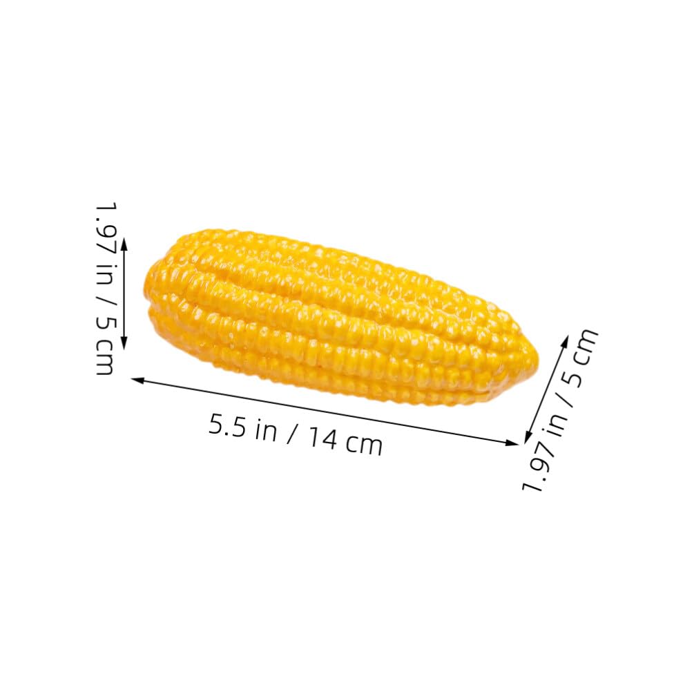 Alipis 4pcs Artificial Corn Lifelike Corn Plastic Corn Cob Fake Corn Realistic Corn Stalks Simulation Vegetable Decorations for Photo Prop, Green, Yellow