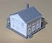Outland Models Train Railway Layout Country 2-Story House White Z Scale 1:220