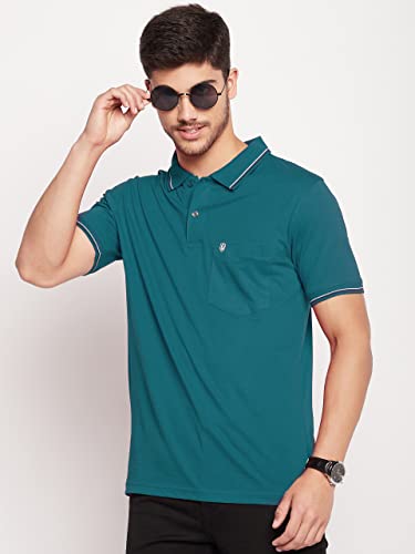 Image of UNIBERRY Men's Cotton Half Sleeves Solid Polo Neck T-shirt-MT4-BG 4XL