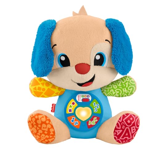 Fisher-Price Rires et Éveil Peluche musicale avec activités d’éveil Puppy Éveil Progressif, pour bébés et enfants +6 mois, version multilingue:...