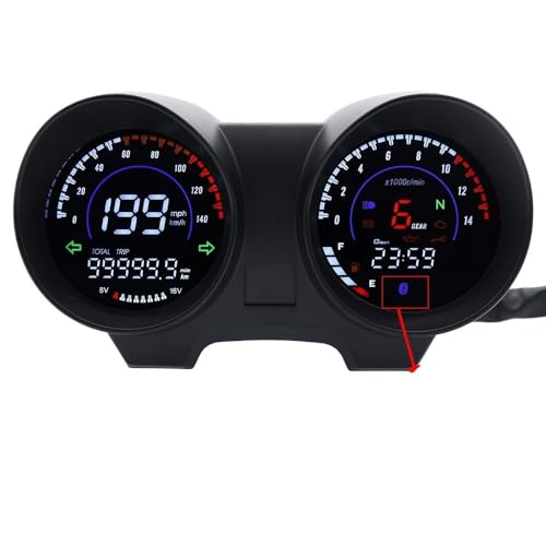 オートバイの走行距離計タコメーター デジタルダッシュボード LED オートバイ RPM メーターブラジルタイタン 150 CG150 ため ファン150 2010 2012