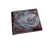 Mexikanische 50 Peso Centenario Leder Geldbörse - Handgefertigte Floral...