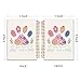 JXREQ Cute Pink Floral Dog Paw Notebook Journal for Women Dog Lovers Gifts, Cute Notebooks for Note Taking Writing, All You Need Is Love and a Dog Spiral Notebooks 5.5x8.3