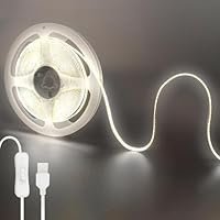 【色:昼白色6500K_サイズ:3M-1個】クリアヒル（Clearhill）5V Amazon.co.jp: クリアヒル（Clearhill）5V COB LEDストリップ
