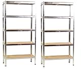 Merschbrock Trade GmbH Set 2 x Schwerlastregal MDF Boden