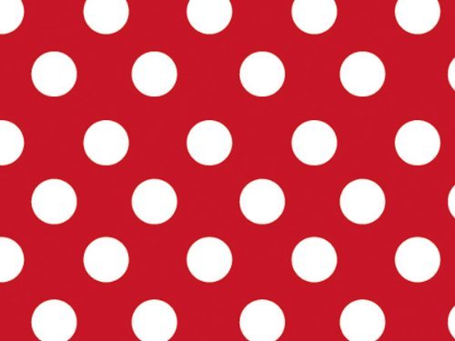 Brand New Red & White Polka Dot Gift Wrap Wrapping Paper 16 Foot Roll