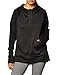 Hanes womens Sport Performance Fleece Pullover Hoodie Hoody, Black Solid/Black Heather, Large US