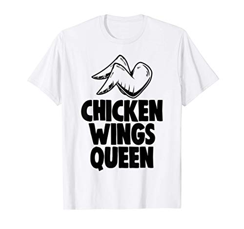 Chicken Wings Queen Tee Shirts Funny Chicken Lovers Gifts Maglietta