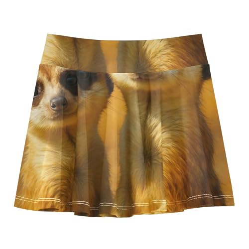 Girls Skorts Athletic Shorts Cute Meerkats Tennis Skirts Toddler Pink Cute Cheer Skirt 3t