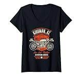 Photo Gallery donna kingman az usa - moto, stile retrò invecchiato maglietta con collo a v Photo Gallery donna kingman az usa - moto, stile retrò invecchiato maglietta con collo a v