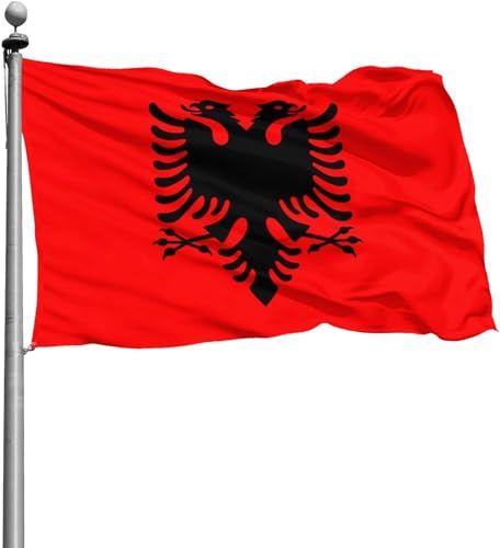 Bandera Del Orgullo Bandera De Albania Bandera De Patio Clásico Bandera De Camping Lavable Pride Flag Para Fiesta Patio Festival 90x152cm