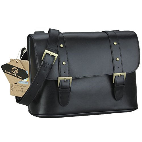 Koolertron Fashionable DSLR Camera Bag Messenger Bag Fit DSLR with 2 Lenses for Canon Sony Nikon Canon Olympus and So On (Black)