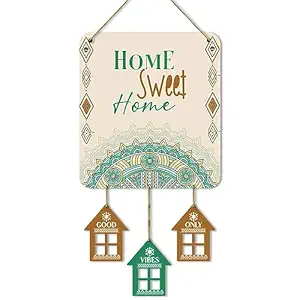 Kotart - Home Sweet Home Quotes Wall Decor for Living Room - Decorative Items for Home Entryway Hallways Living Room - Wall Hangings for Home Decoration ? MDF Wood Wall Hangings for Living Room Bedroom Wall D?cor - Wooden Wall Hanging D?cor ? Gift Items
