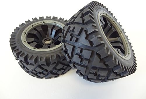 King Motor Rear All terrain Tires w/ Poison HD Rims (Wheels) - Fits HPI Baja 5B 2.0